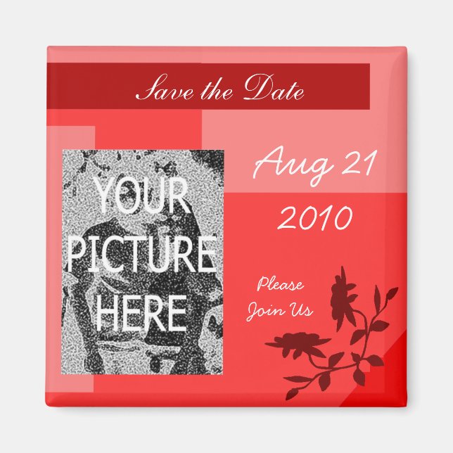 Imán Red Save the Date Magnet (Frente)