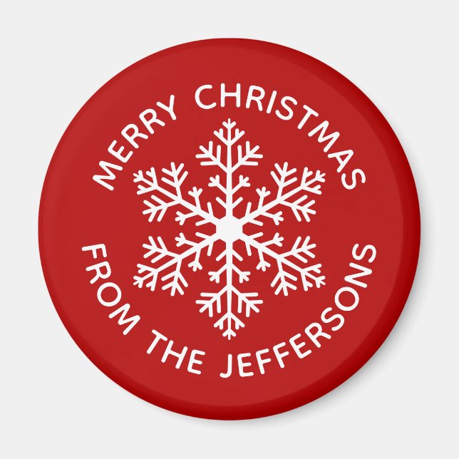 Imán Red Snowflake Magnet (Frente)