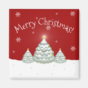 Imán Red Snowley Christmas Tree Magnet