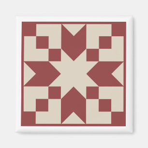 Imán Red Star Barn Quilt Magnet