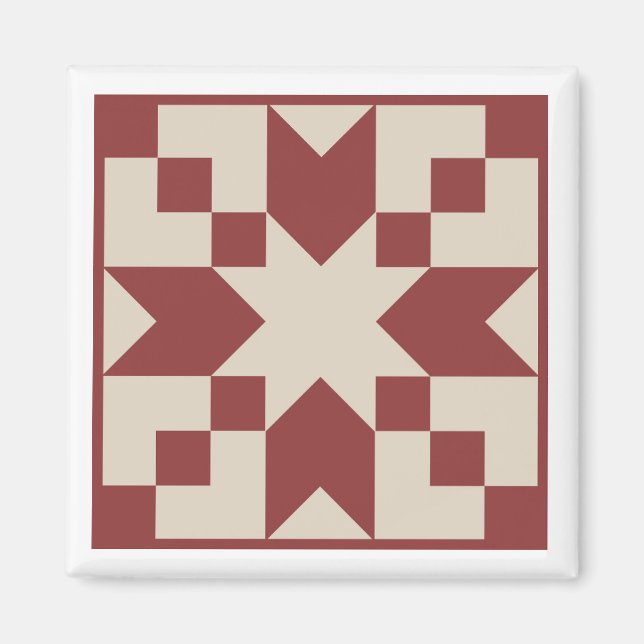 Imán Red Star Barn Quilt Magnet (Frente)