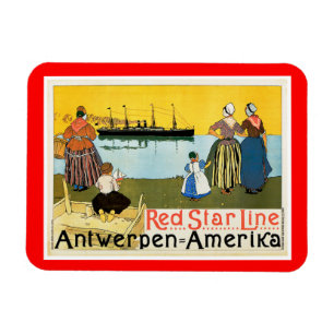 Imán Red Star Line ~ Antwerpen-Amerika