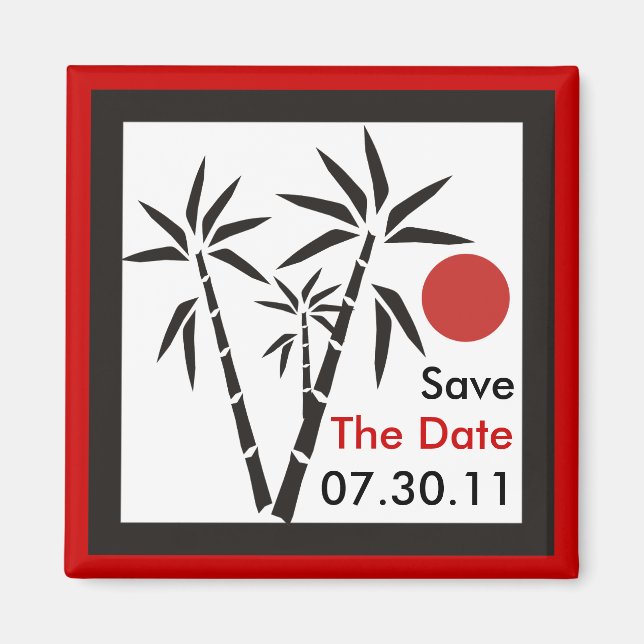 Imán Red Sun Save The Date Magnets (Frente)