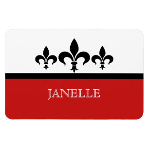 Imán Red Swanky Fleur De Lis Flexi Magnet