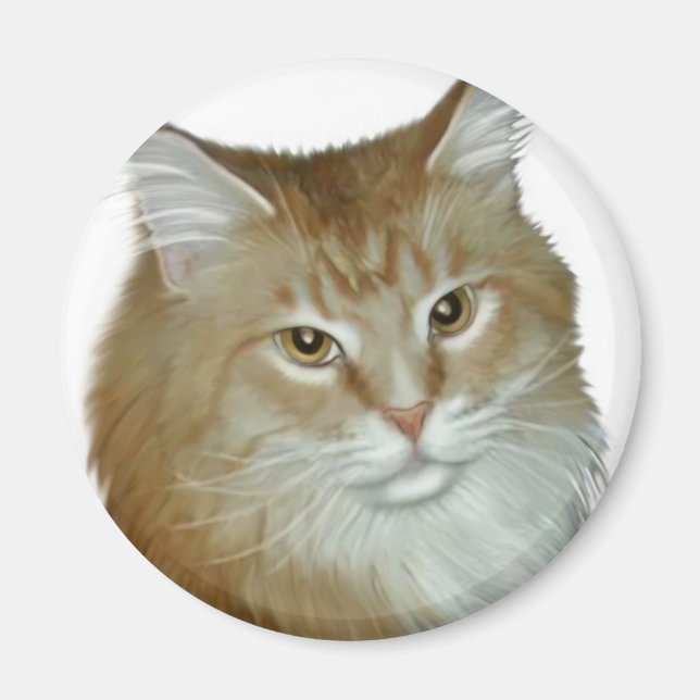 Imán Red Tabby Maine Coon (Frente)