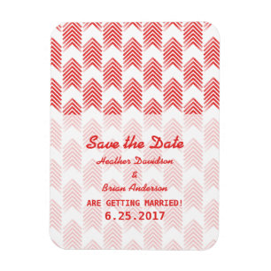 Imán Red Tribal Arrows Save the Date Flexi Magnet