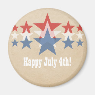 Imán Red, White and Blue Star Cascade Magnet
