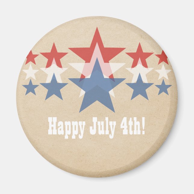 Imán Red, White and Blue Star Cascade Magnet (Frente)