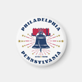 Imán Red White Blue Liberty Bell Philadelphia Magnet