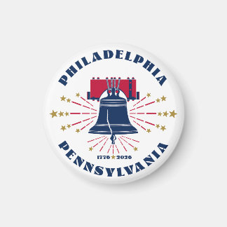 Imán Red White Blue Liberty Bell Philadelphia Magnet