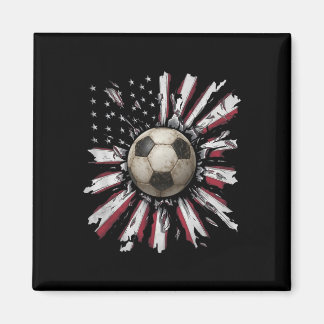 Imán Red-white-blue Soccer Ll Explosion Grunge Street S