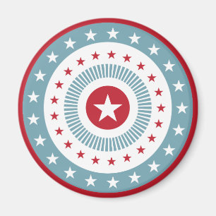 Imán Red White & Blue Stars and Stripes Magnet