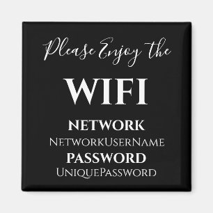 Imán Red WiFi elegante y contraseña