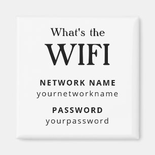 Imán Red Wifi y Contraseña Negocios Minorista