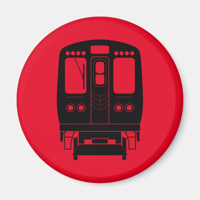 Imán Red y Black Chicago "L" (Frente)