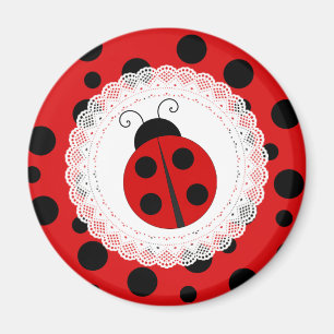 Imán Red y Black Ladybug Magnet