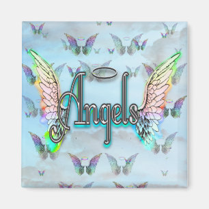 Imán Redacte el ángel del arte con las alas y el halo