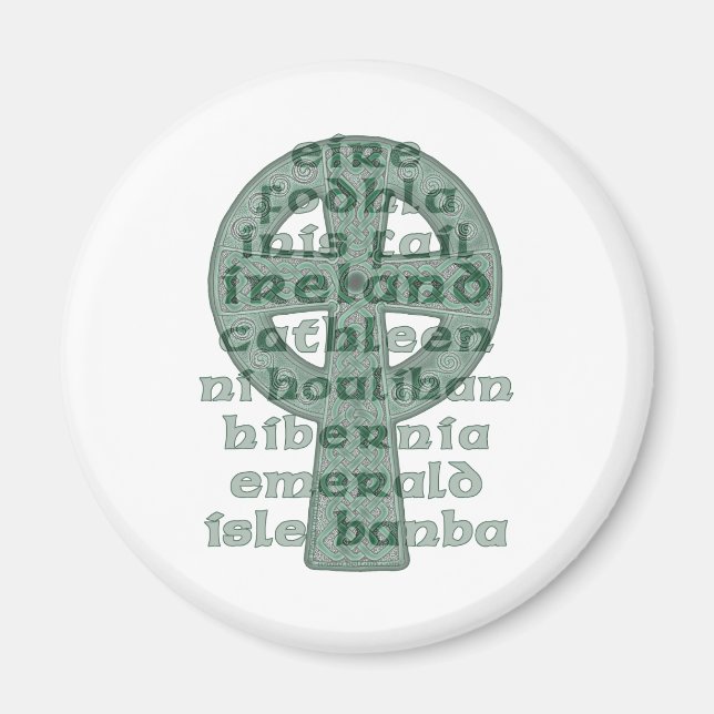 Imán Redes celtas, nombres de cruces celtas irlandesas (Frente)