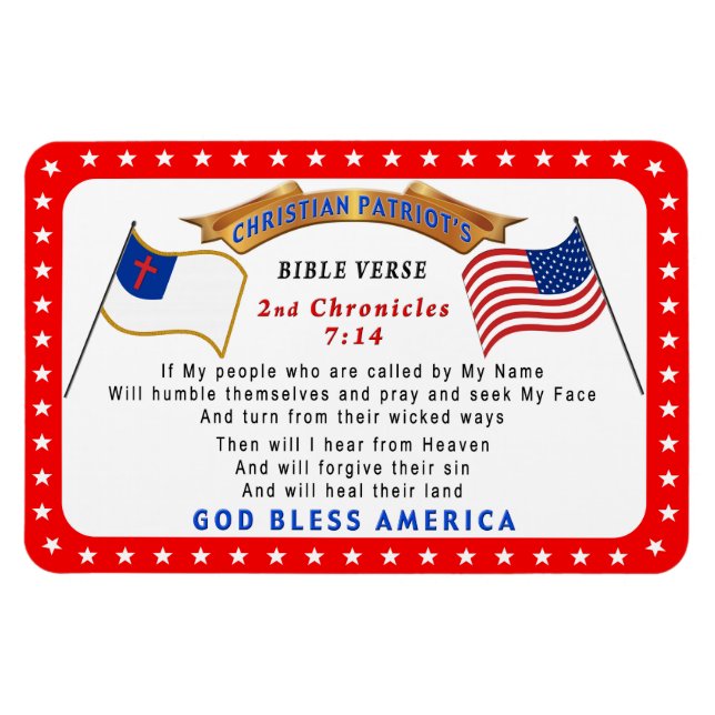 Imán Redes cristianas Fridge 2ª crónica 7 14 (Horizontal)