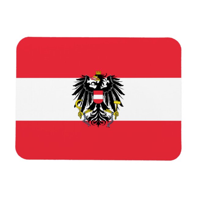 Imán Redes de Bandera de Austria (Horizontal)