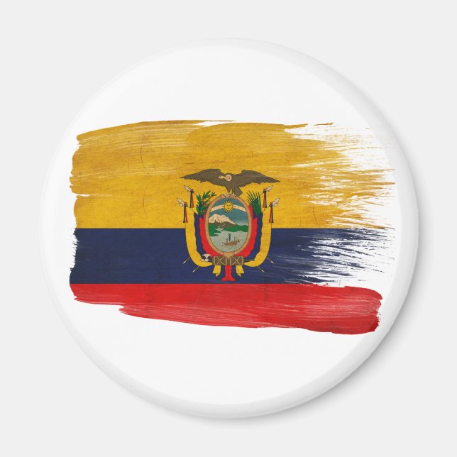 Imán Redes de Bandera de Ecuador (Frente)