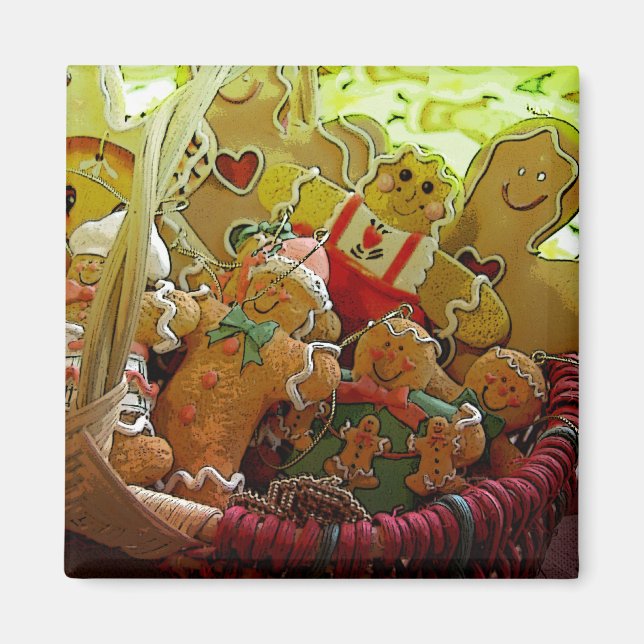 Imán Redes de cocina de pan de jengibre (Frente)