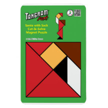 Redes de Navidades de tangram - Santa y saco de ju