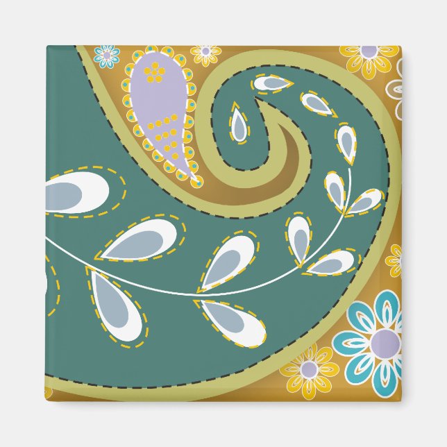 Imán Redes De Paisley (Frente)