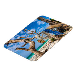 Imán Redes de pesca que se secan en la playa