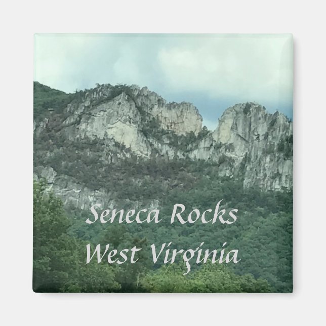 Imán Redes de plantilla Seneca Rocks West Virginia (Frente)