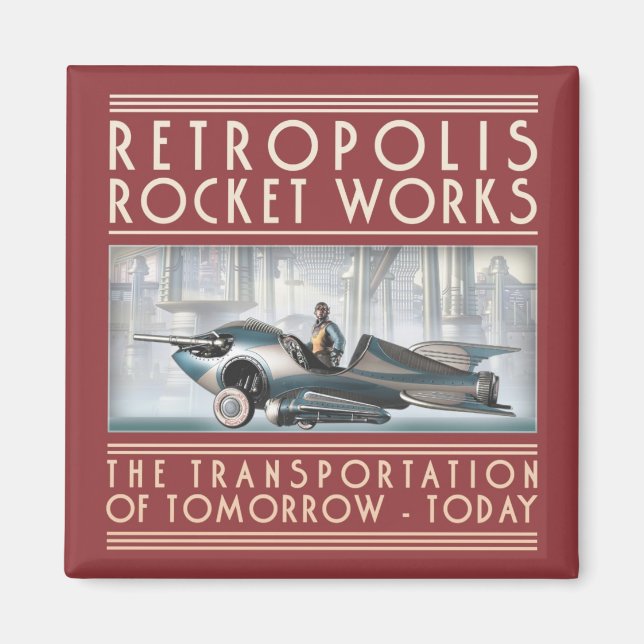 Imán Redes de Rocket Works Square Magnet (Frente)