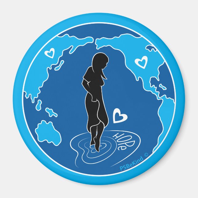 Imán Redondeo de esperanza 3" (Frente)