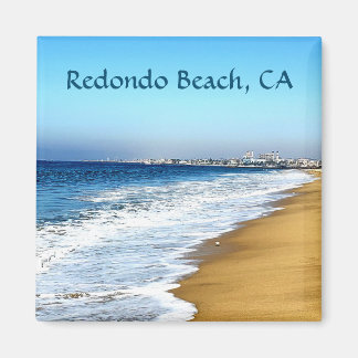 Imán Redondo Beach Fridge Magnet