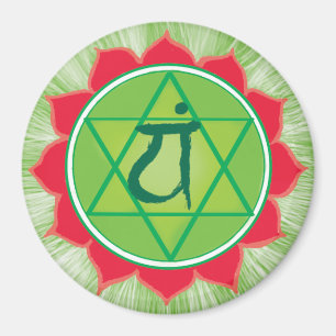 Imán redondo de Chakra Anahata del corazón