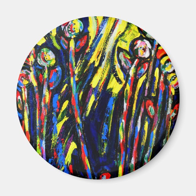 Imán redondo de diseño personalizado (Frente)