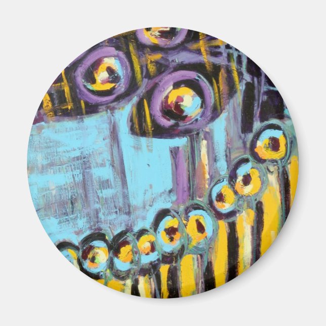 Imán redondo de diseño personalizado (Frente)