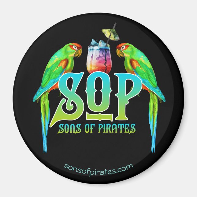 Imán Redondo De Hijos De Piratas (Frente)