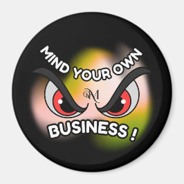 Imán Redondo de imanes : Métete en el tuyo (negro)