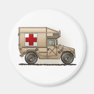 Imán redondo de la ambulancia militar de Hummer