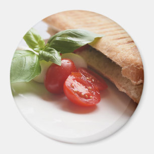 Imán redondo de la comida italiana