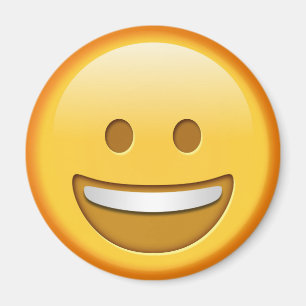 Imán redondo de la emoji divertida