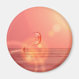Imán redondo de la puesta del sol de Kiteboarding