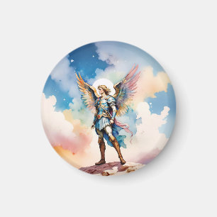 Imán redondo de St Michael Archangel