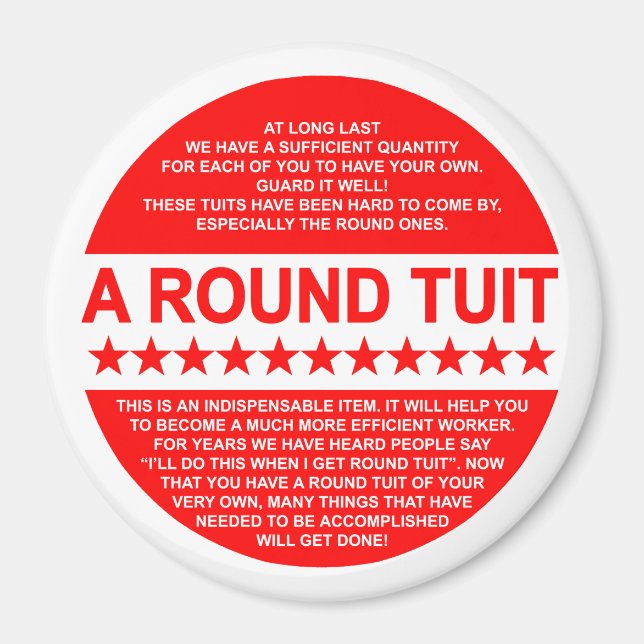 Imán Redondo de Tuit Fridge Magnet (Frente)