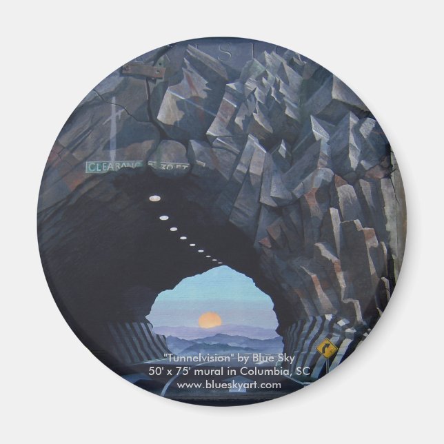 imán redondo de "Tunnelvision" (Frente)