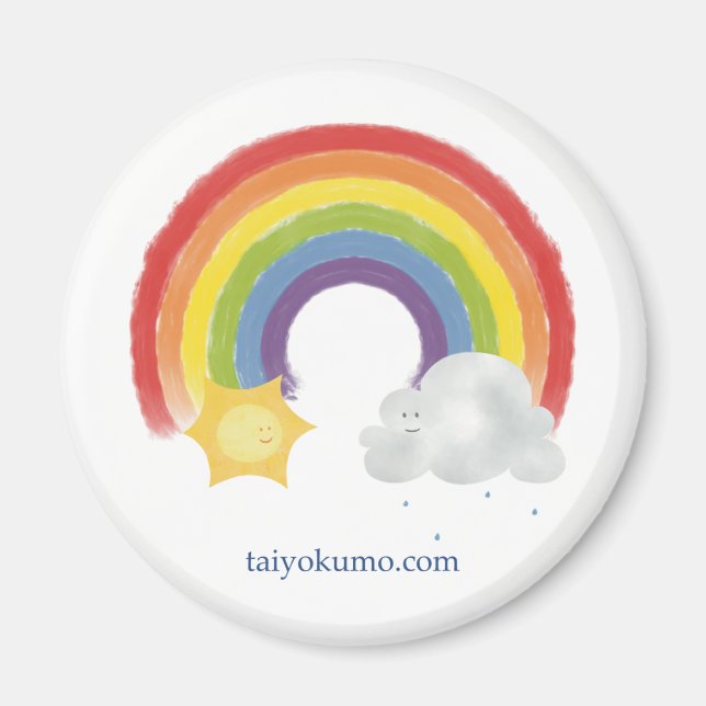 Imán Redondo del arco iris (Frente)