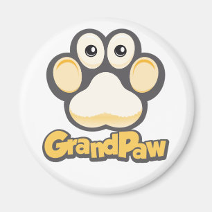 Imán redondo del logotipo de Grandpaw