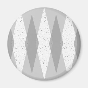 Imán redondo gris moderno de Argyle de los