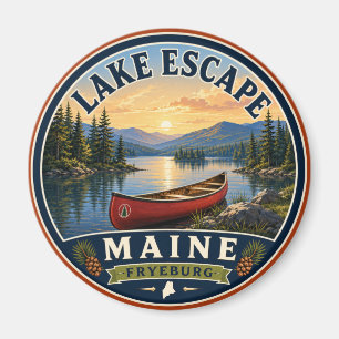 Imán redondo Lake Escape Fryeburg Maine