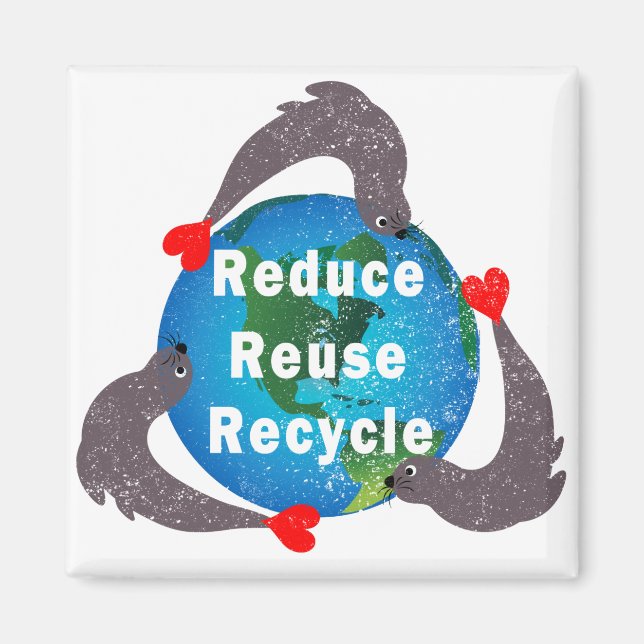 Imán Reducir el reciclaje de reutilización (Frente)